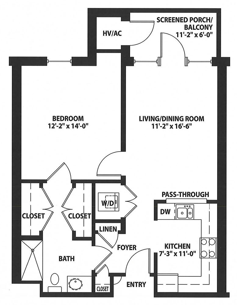 The Birch 717 sq ft