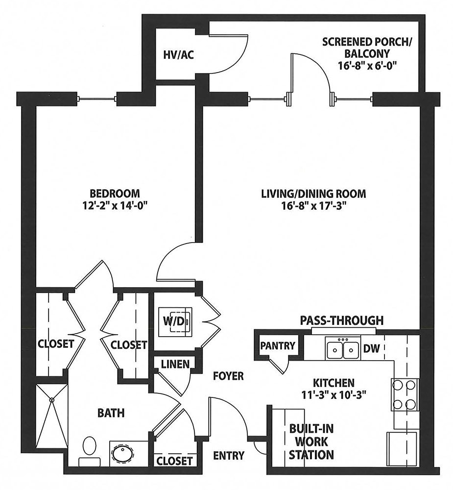 The Chestnut 875 sq ft